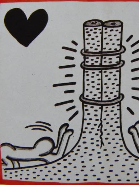 Keith Haring、No.165、希少画集画、新品額装付、状態良好