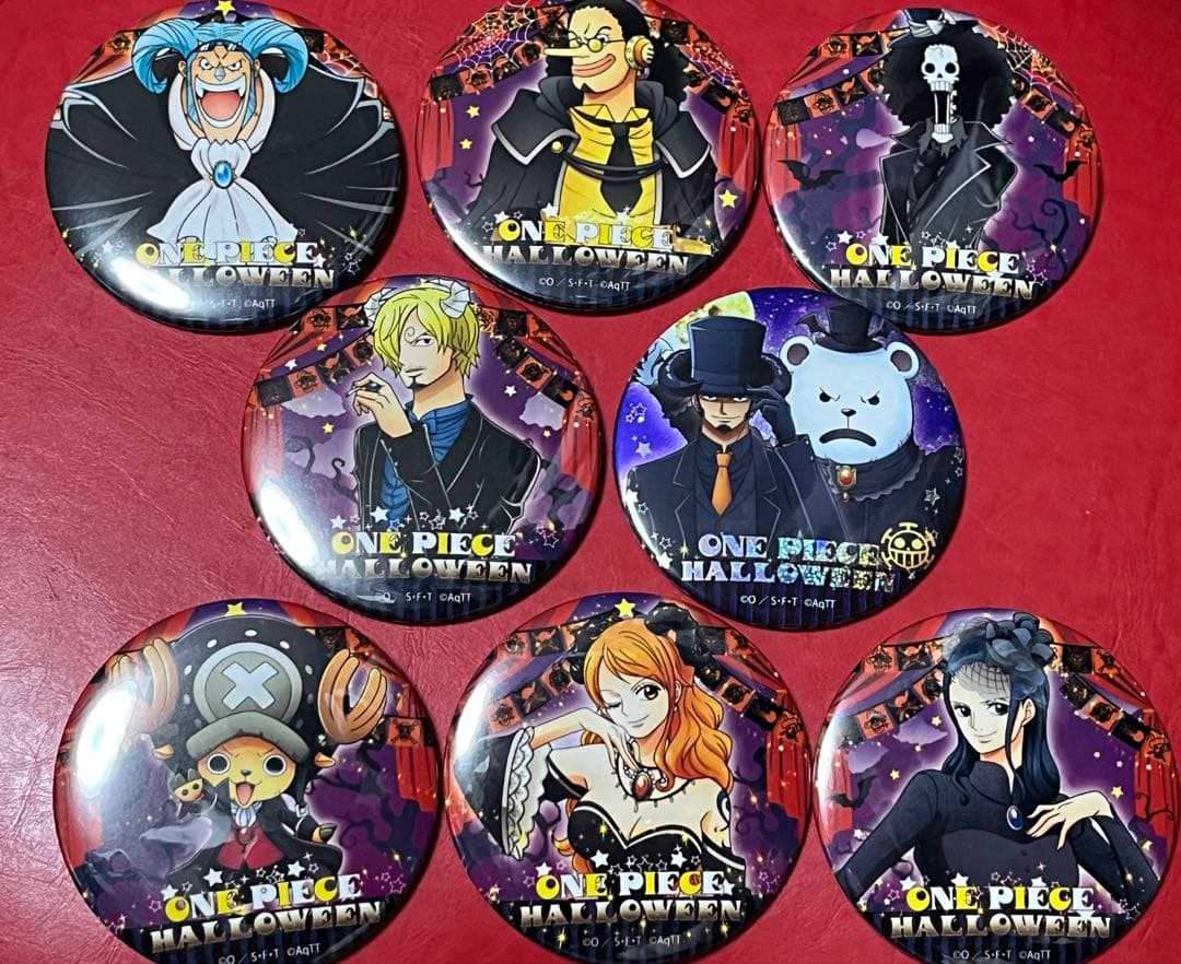 ワンピースタワー限定 ハロウィン 缶バッジ 2017 ロー ナミ ロビン サンジ