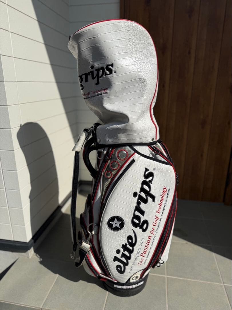 elite grips キャディバッグ ホワイト・レッド・ブラック