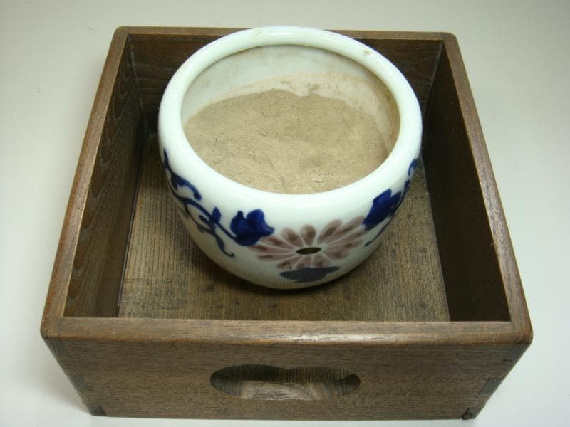 火入れ■古い煙草盆 花唐草紋 灰器 手炉 花器 たばこ盆 古民具 時代物骨董品■