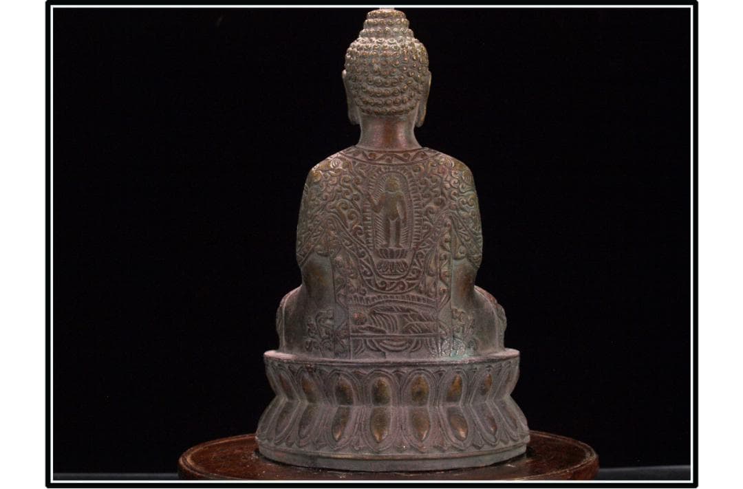 貴重品　唐時代銅製仏像　唐物中国骨董品 古美術 DE846B2-3