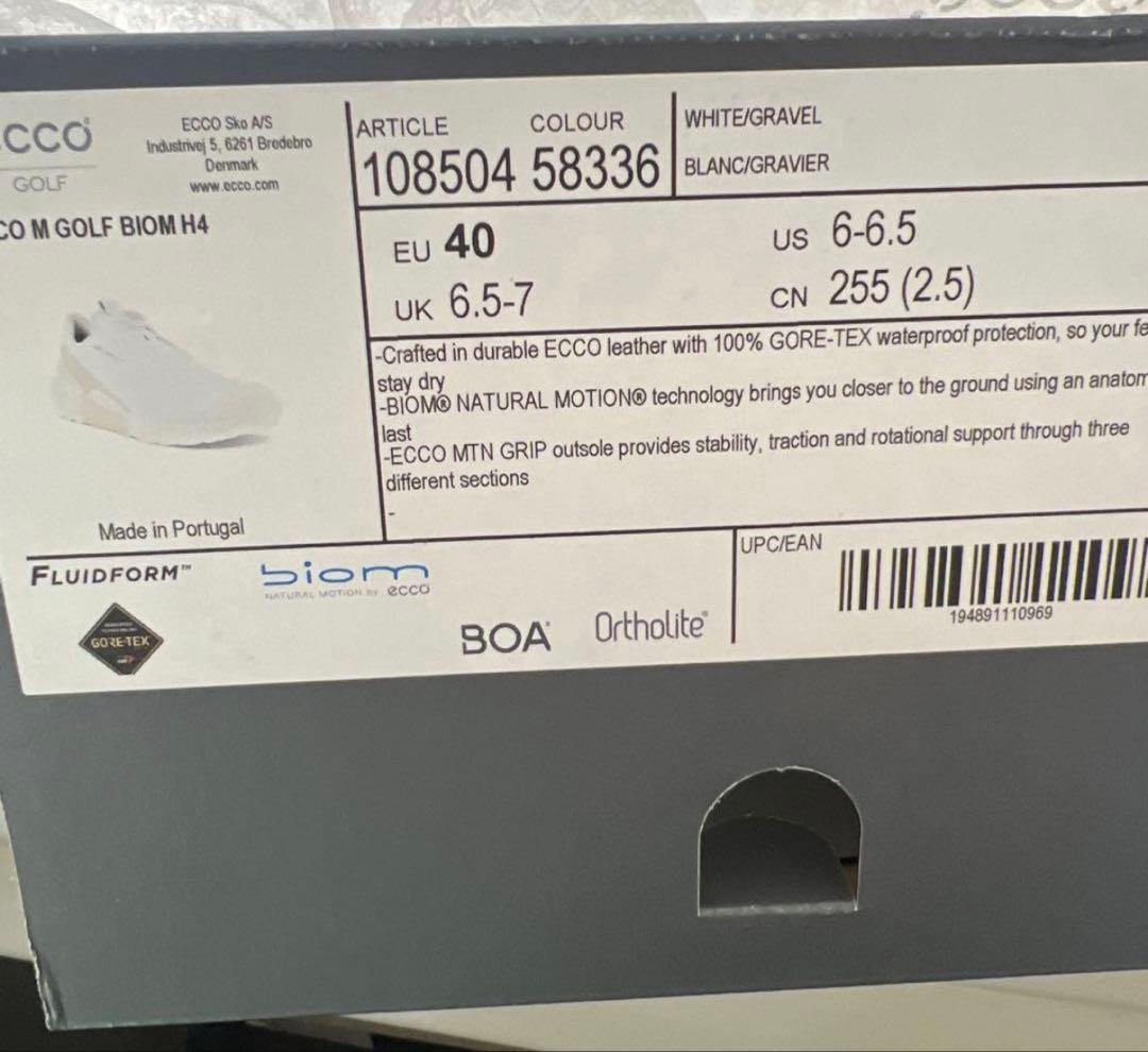 ECCO ウィメンズ レザーGore-Texゴルフシューズ