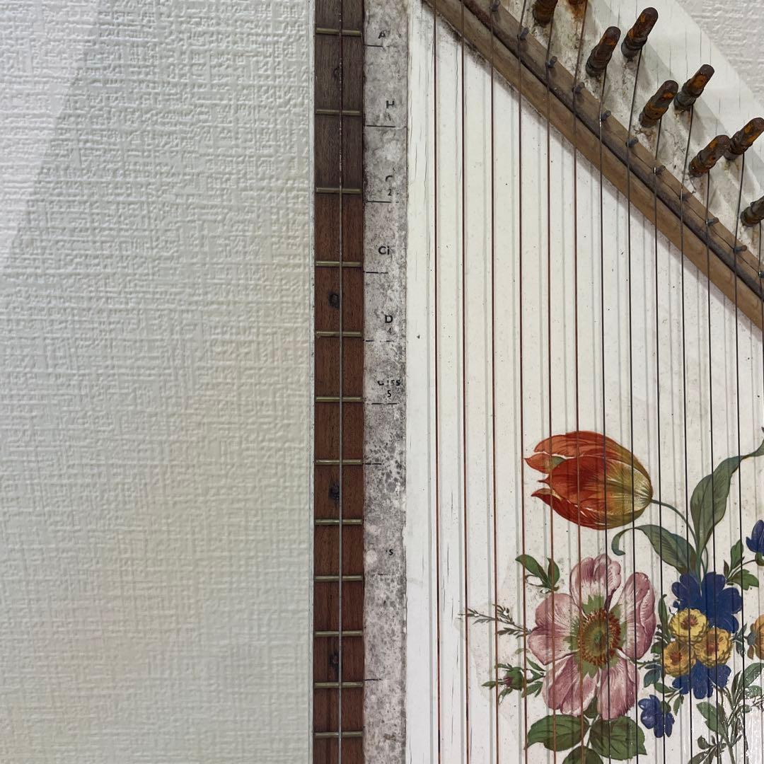 Garanti 5ar チター ハープ ビンテージ 弦楽器 模様