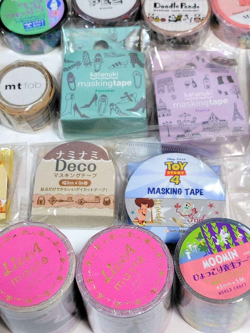 マスキングテープ41個＋養生テープ2個＋リラックマロール付箋メモ