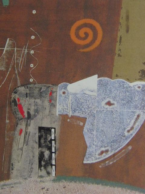 室越健美、『異郷の花』、希少な画集より、新品高級額・額装付