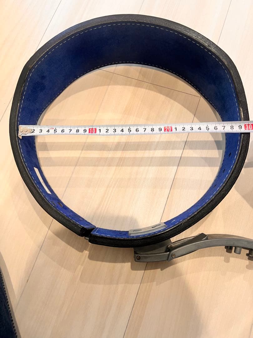 INZER（インザー）パワーベルト レバーアクション　ブルー　前面ワイドタイプ