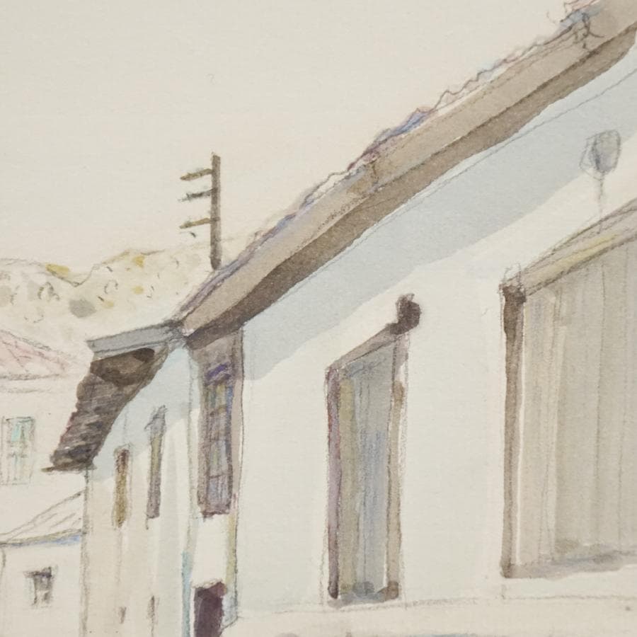 難波平人 風景画 水彩画 絵画 肉筆 額装 アート 美術 芸術 直筆