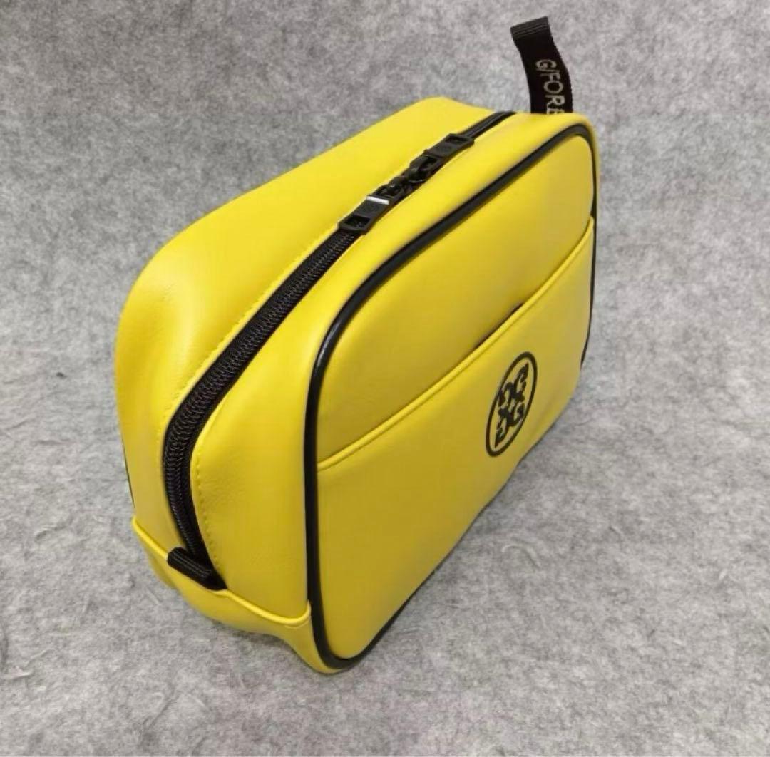 ジーフォア ゴルフ カートバッグ ハンドバック ポーチ イエロー・ブラック