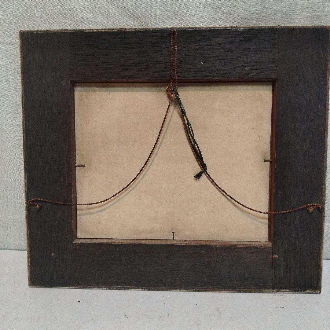 昭和初期　油絵板書き　油絵