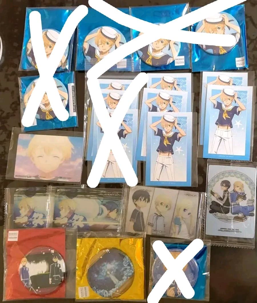 ソードアート・オンライン SAO セーラー マルイ カード シール 缶バッジ