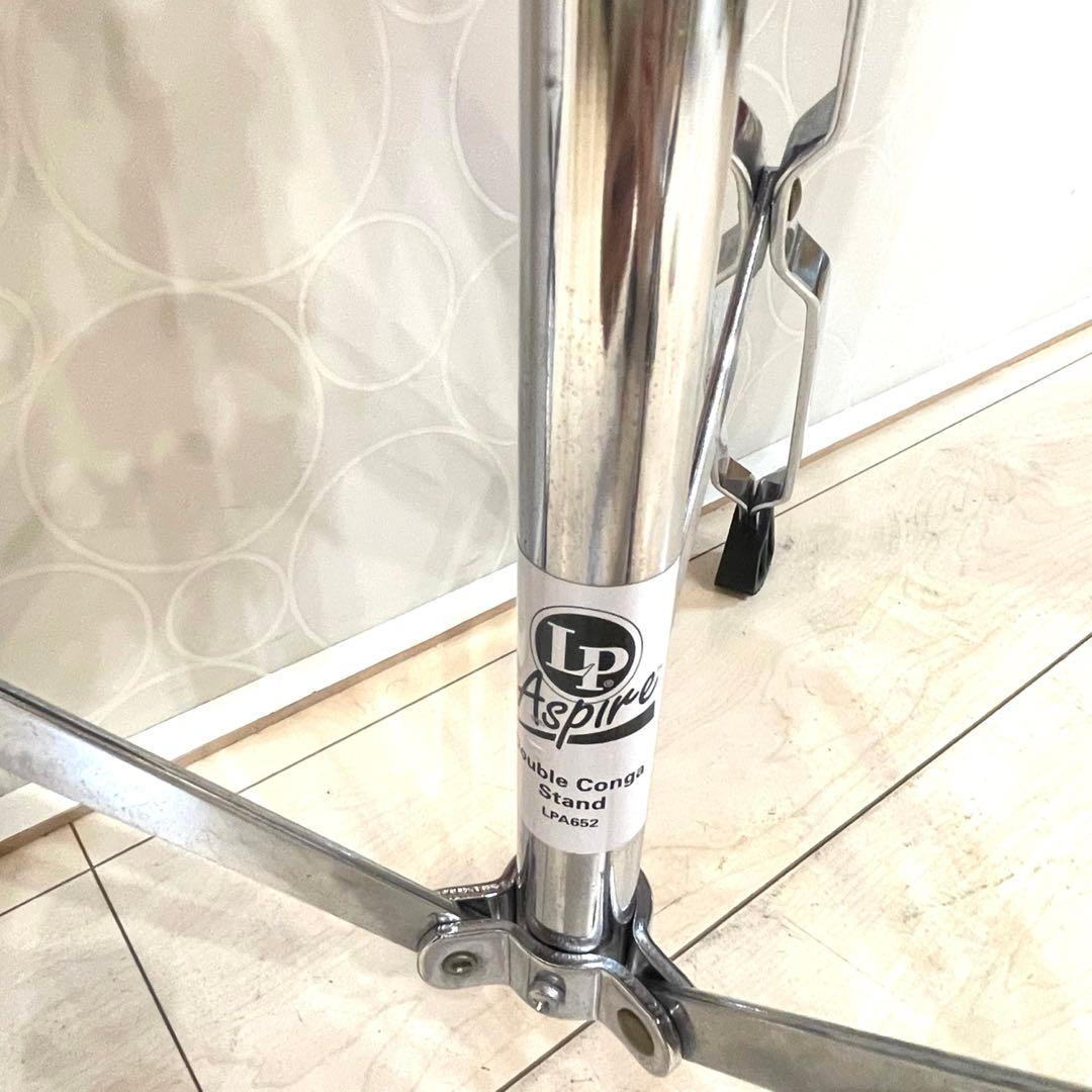 未使用・希少【LP Aspire】コンガセット 10\"&11\" ダブルスタンド付
