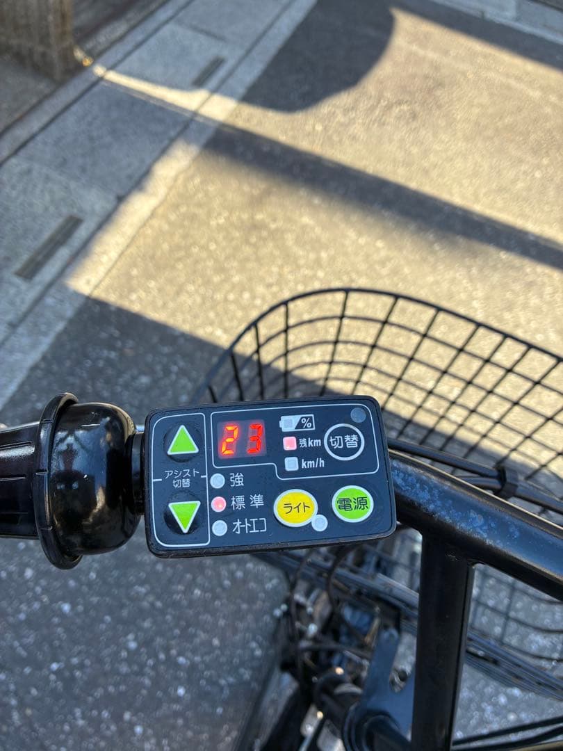 ヤマピーの電動アシスト自転車 シティタイプ黒　ブリヂストン　アシスタ