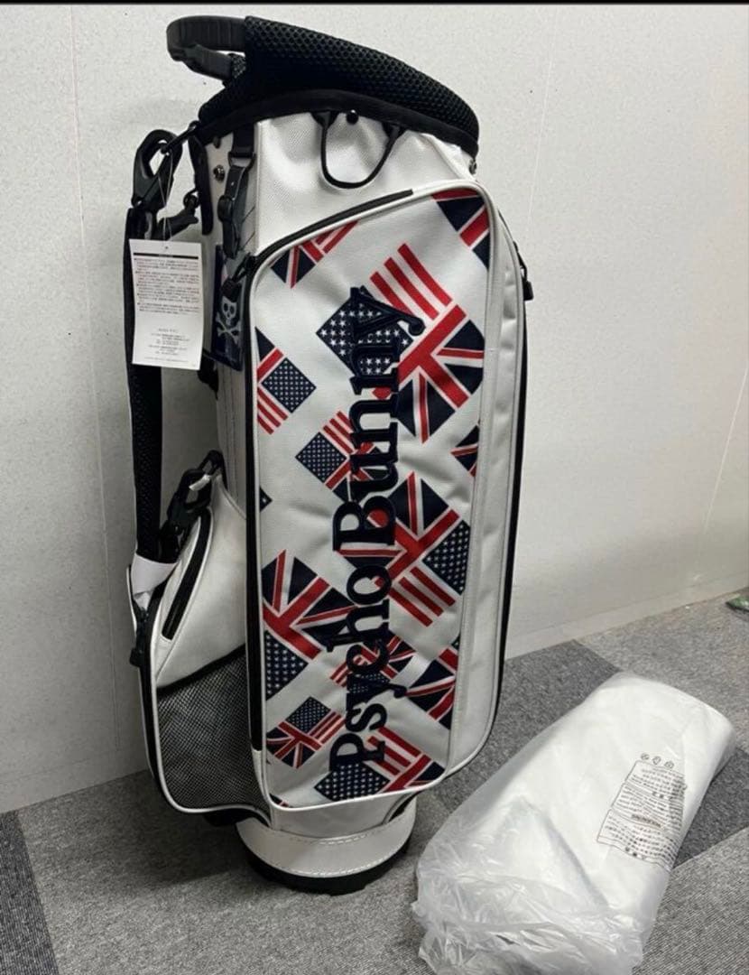 新品 サイコバニー PSYCHO BUNNY 白 キャディバッグ ホワイト