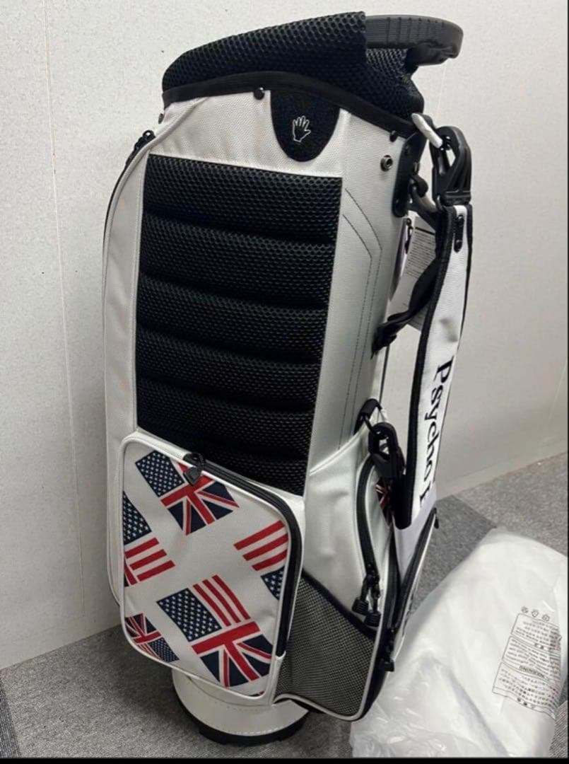 新品 サイコバニー PSYCHO BUNNY 白 キャディバッグ ホワイト