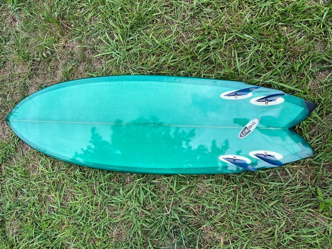 ショートボード6.0　フィン、ニットケースセット　フィッシュ　クワッドフィン