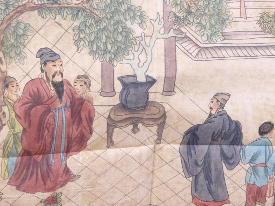 中国　掛け軸　人物図 徐渭　 近代 唐物唐本　掛け軸 AK1861A12-3