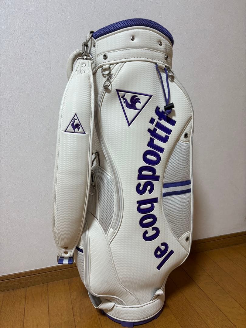 le coq sportif(ルコック)キャディバッグ レディース 白×紫