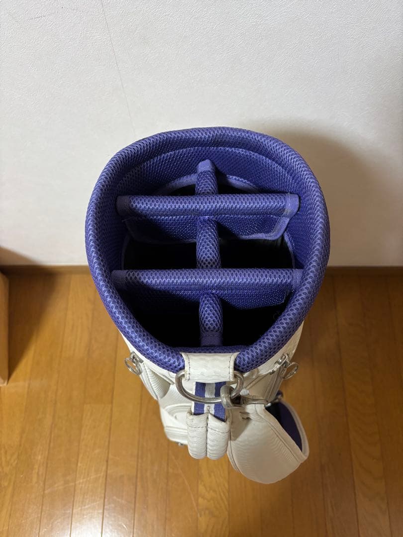 le coq sportif(ルコック)キャディバッグ レディース 白×紫