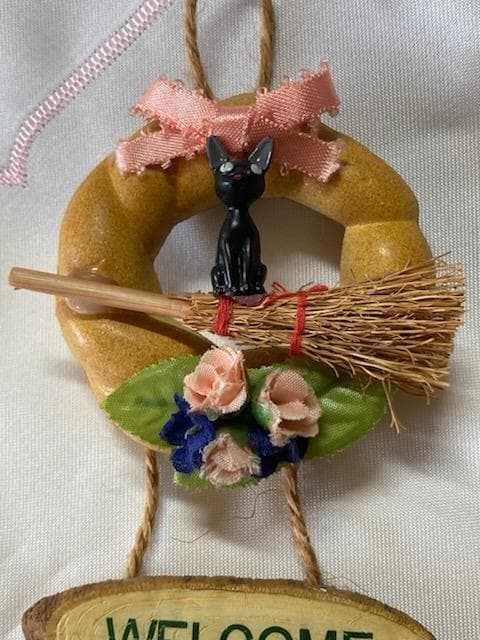 【超希少/約30年前】ジブリ 魔女の宅急便 パンリース WELCOME看板 ジジ