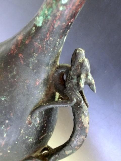 水注■古銅製 中国 龍 水差し 竜後手 お茶道具 古玩 唐物 時代物 骨董品■