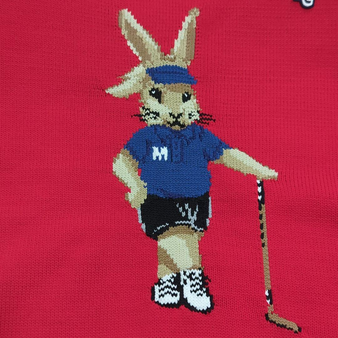 美品 XL 限定モデル 23SS パーリーゲイツ 上田桃子プロ着用 ニット 赤