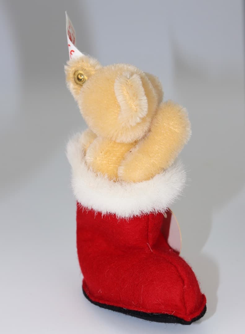 Steiff クリスマスブーツの中の小さなテディベア10cm 2000年度製品