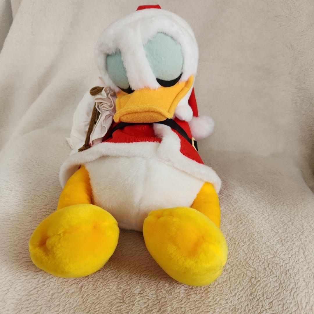 ドナルドダック　クリスマス　ぬいぐるみ　サンタクロース　レトロ