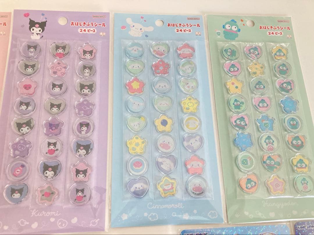 最安値　サンリオ　11枚セット　おはじきふうシール　スパンコールパーティーシール