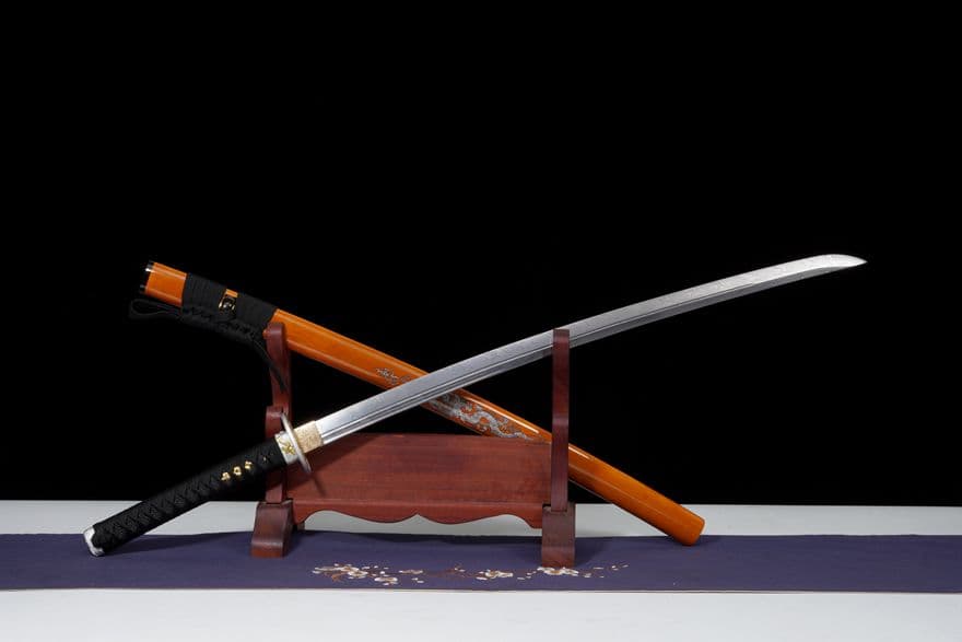 【龍影武士刀】古兵器 刀装具 日本刀　模造刀 居合刀 武士道 鑑賞用 美術刀