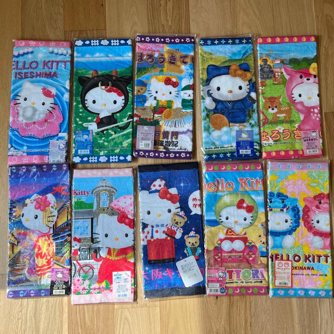 【未使用】ご当地キティ　ハンドタオル　まとめ売り　レア　30枚