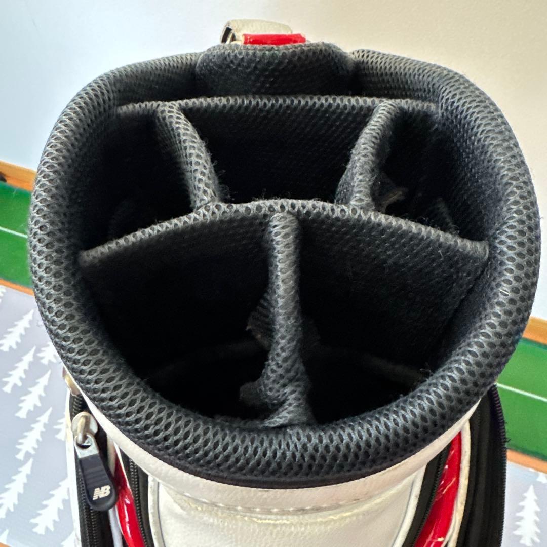 new balance ゴルフバッグ ホワイト/レッド