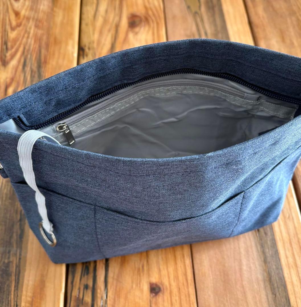 グレー ボストンバッグ ポリエステル製