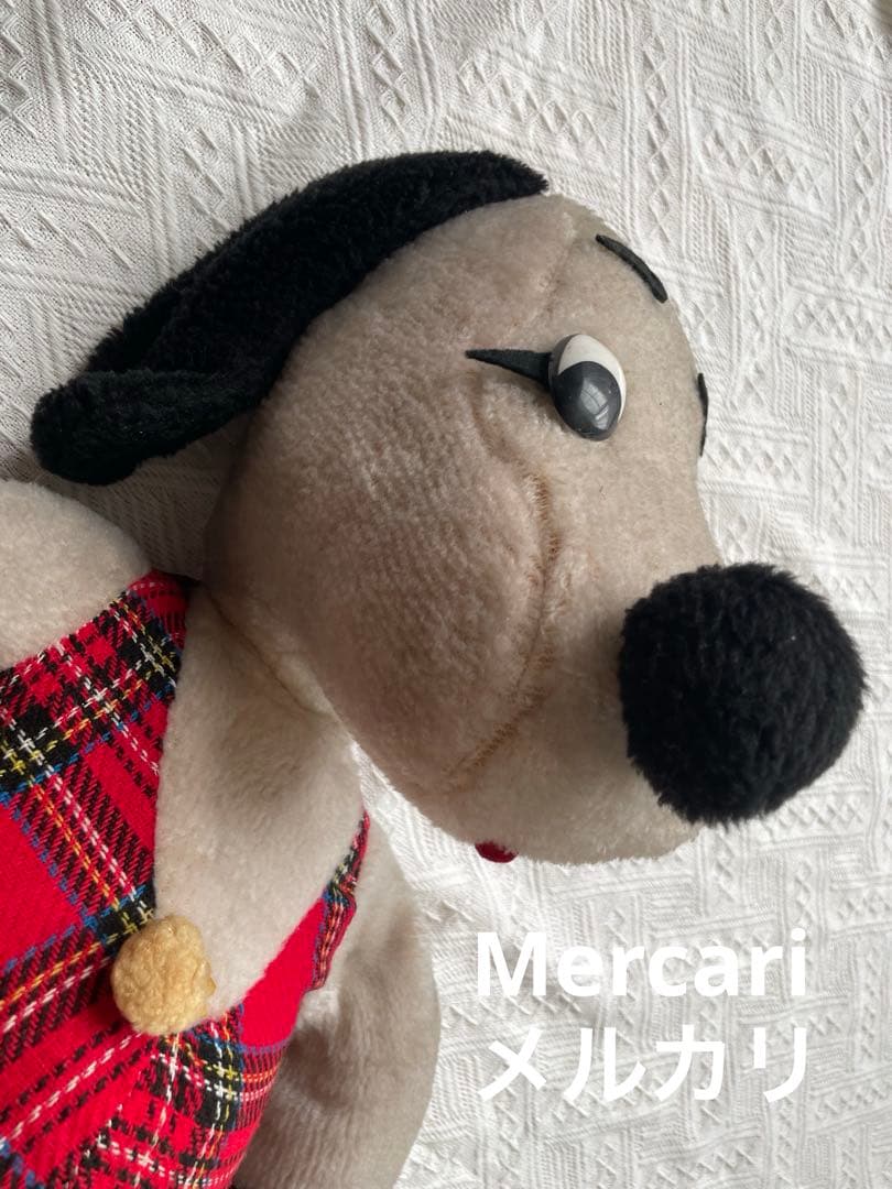 【特大約80cm】昭和レトロ　犬　ぬいぐるみ　ビィンテージ　当時物　メーカー不明