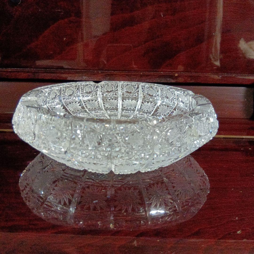 ボヘミアグラス 24% 灰皿、小物入れ