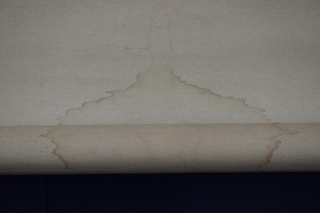 【真作】大河内夜江/扇面山水図/横物/掛軸☆宝船☆Y-899　JM