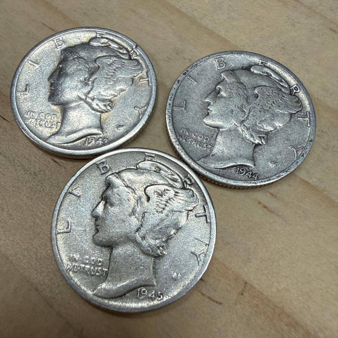 マーキュリー・ダイム 12枚セット アメリカ 銀貨