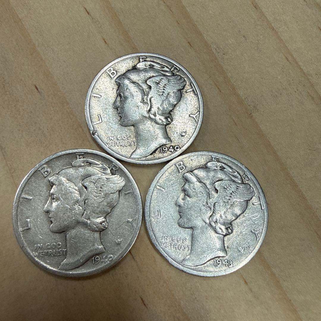 マーキュリー・ダイム 12枚セット アメリカ 銀貨