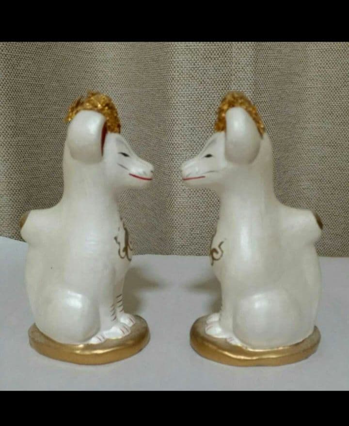 神棚【稲荷神狐】狐像