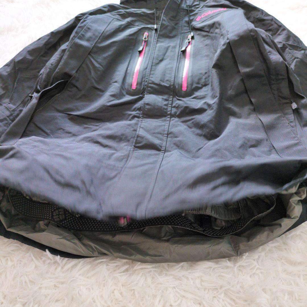 美品　コロンビア　スノボウエア　ジャケット　黒　ピンク　M　オムにテック6158