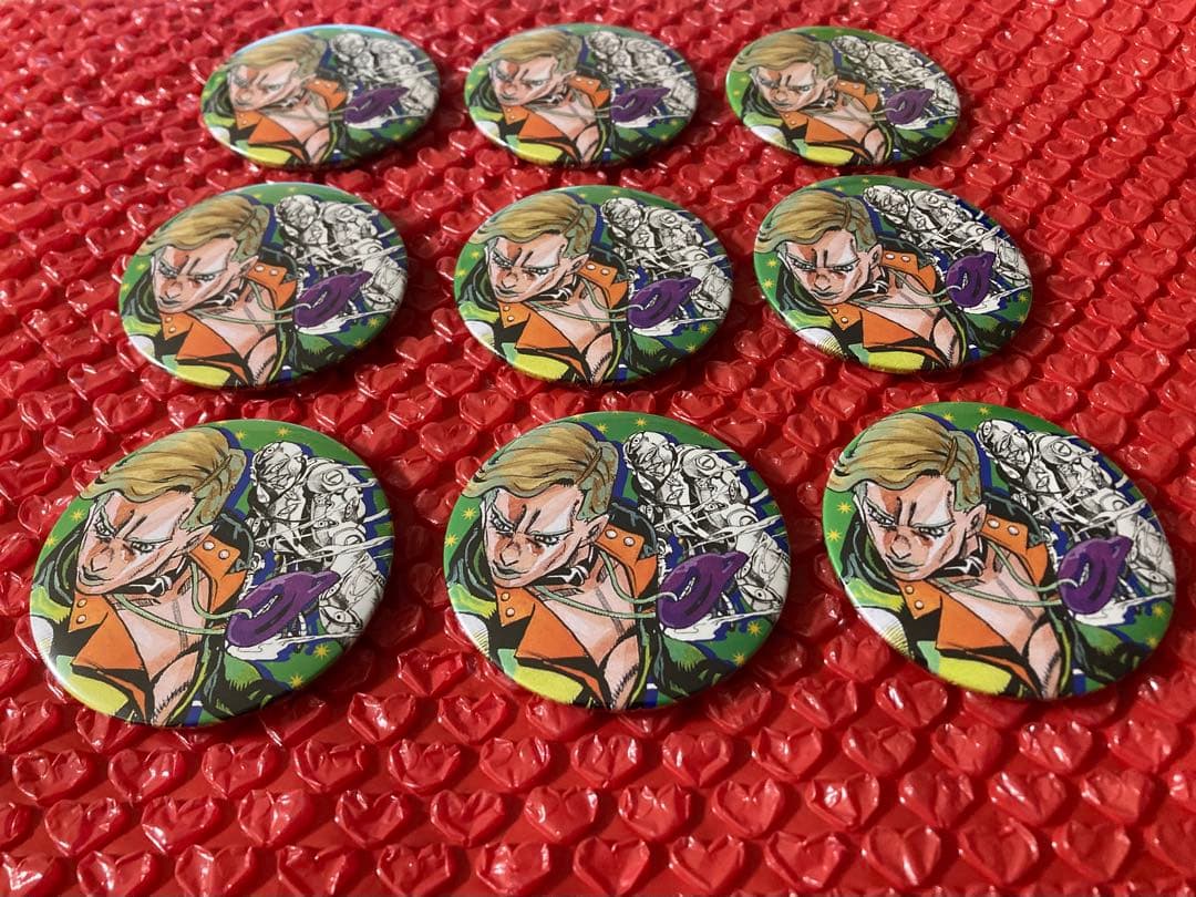 ジョジョ展 コレクション缶バッジ プロシュート 9点セット ジョジョの奇妙な冒険
