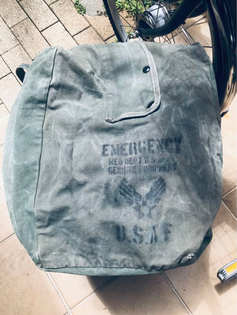 本物☆米国購入✈︎ ビンテージ当時物キットバッグ☆ステンシル入り大容量一生物バッグ