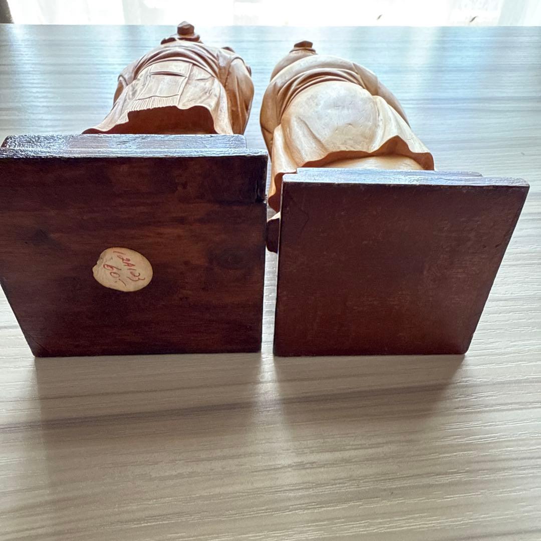 木製置物 4点まとめ売り 木彫り 中国製シールあり