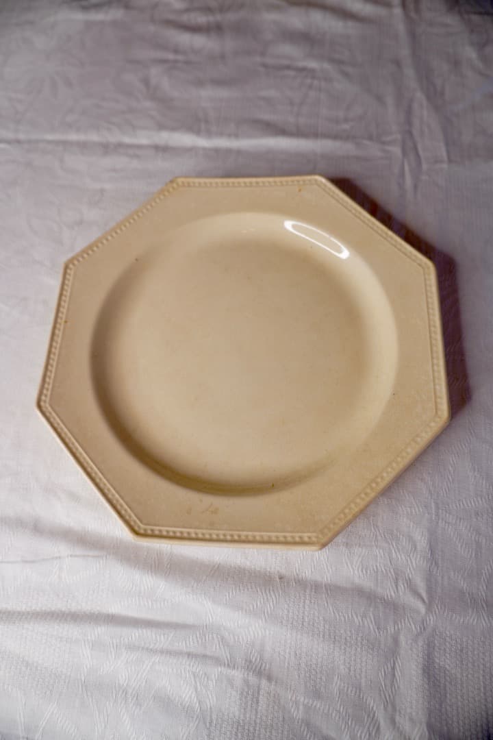 フランス アンティーク クレイユモントロー オクトゴナルプレート 陶器 平皿⑥