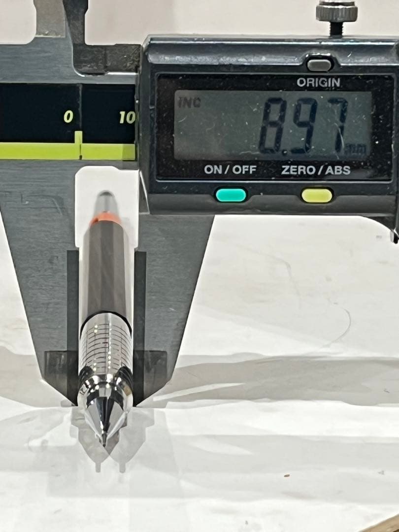 海　pmg用木軸　黒檀12角軸　ステンレスグリップ+2