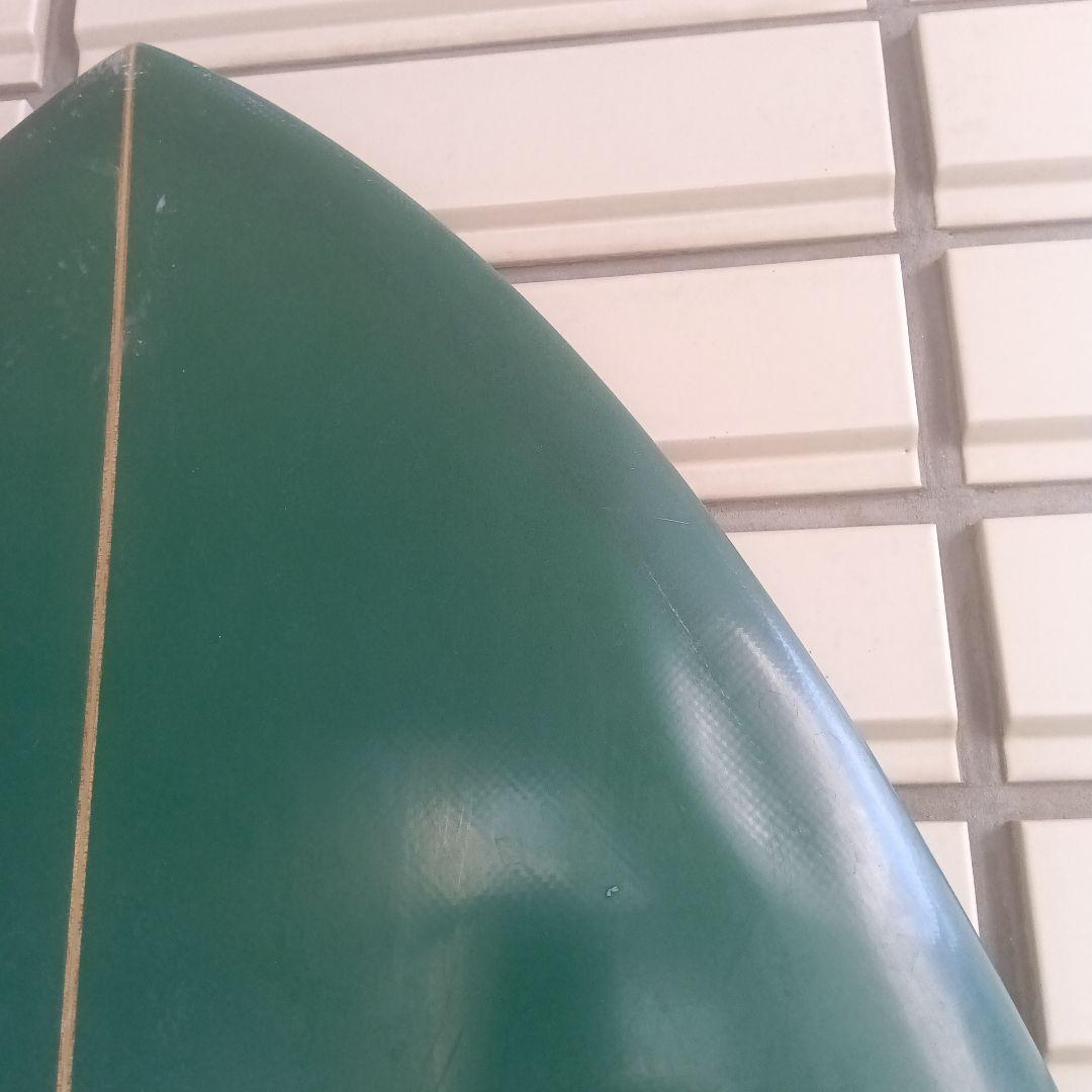 大阪　インドネシア　フィッシュテール　 緑　グリーン　サーフボード　ファンボード