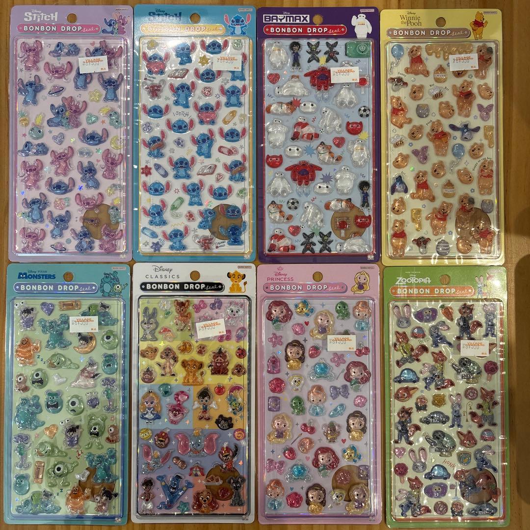 《正規品》ボンボンドロップシール　ディズニー　第二弾　８種類コンプリート