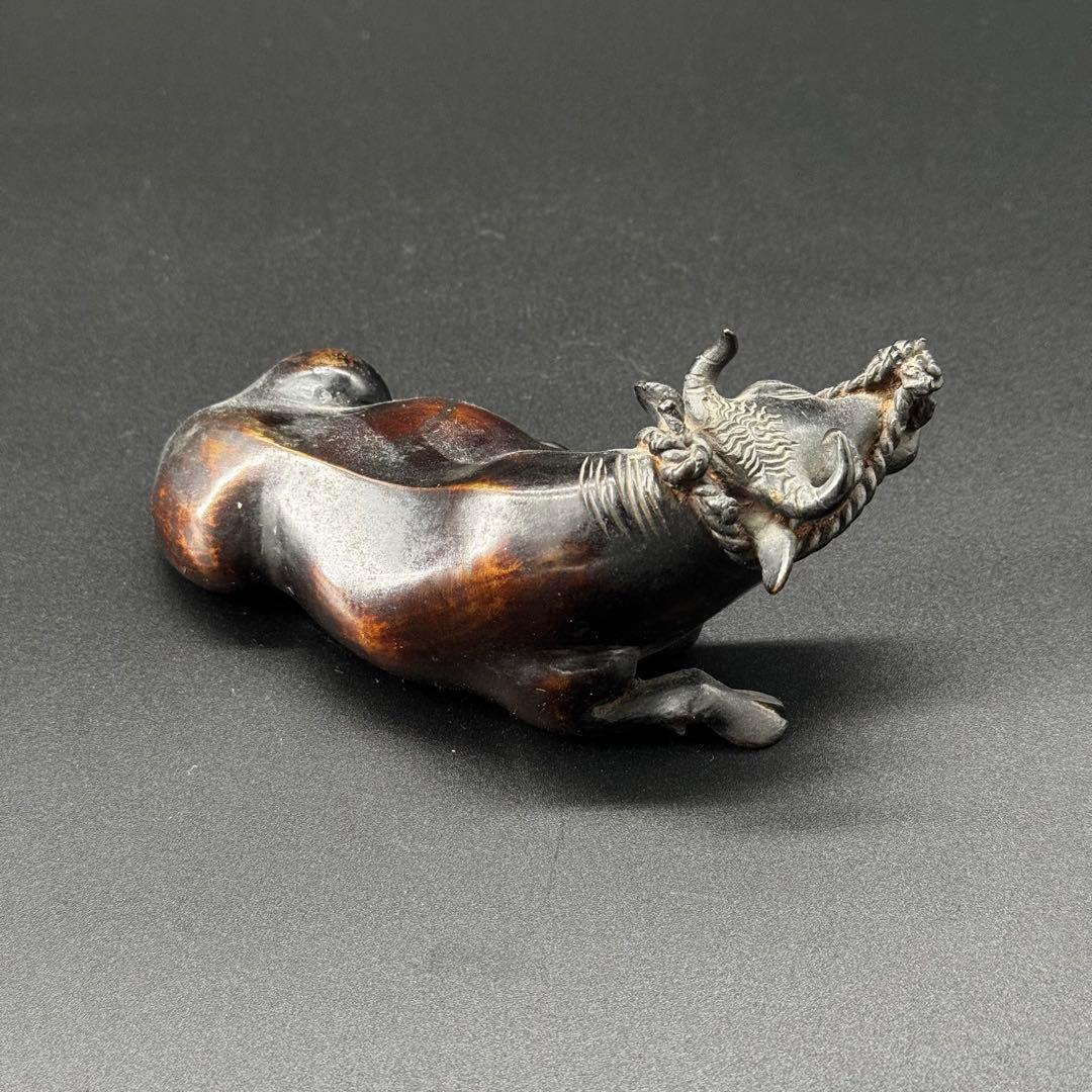 銅牛　置物　時代物　アンティーク