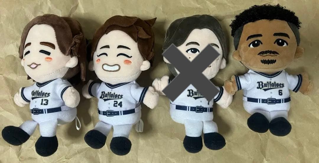 3つセット　Buffaloes選手ぬいぐるみキーチェーン（ホーム）