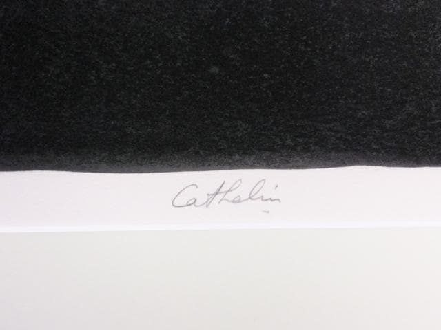 ベルナール・カトラン　直筆サイン『アボカドの皿のある静物』リトグラフ 0919J