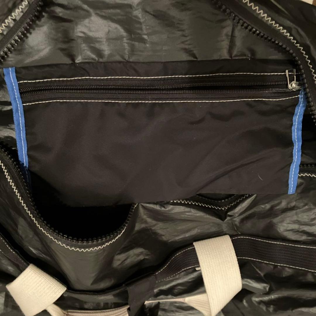 JIBダッフルバッグ　ラージサイズ　ブラック　白ハンドル　革ハンドル　レア　希少